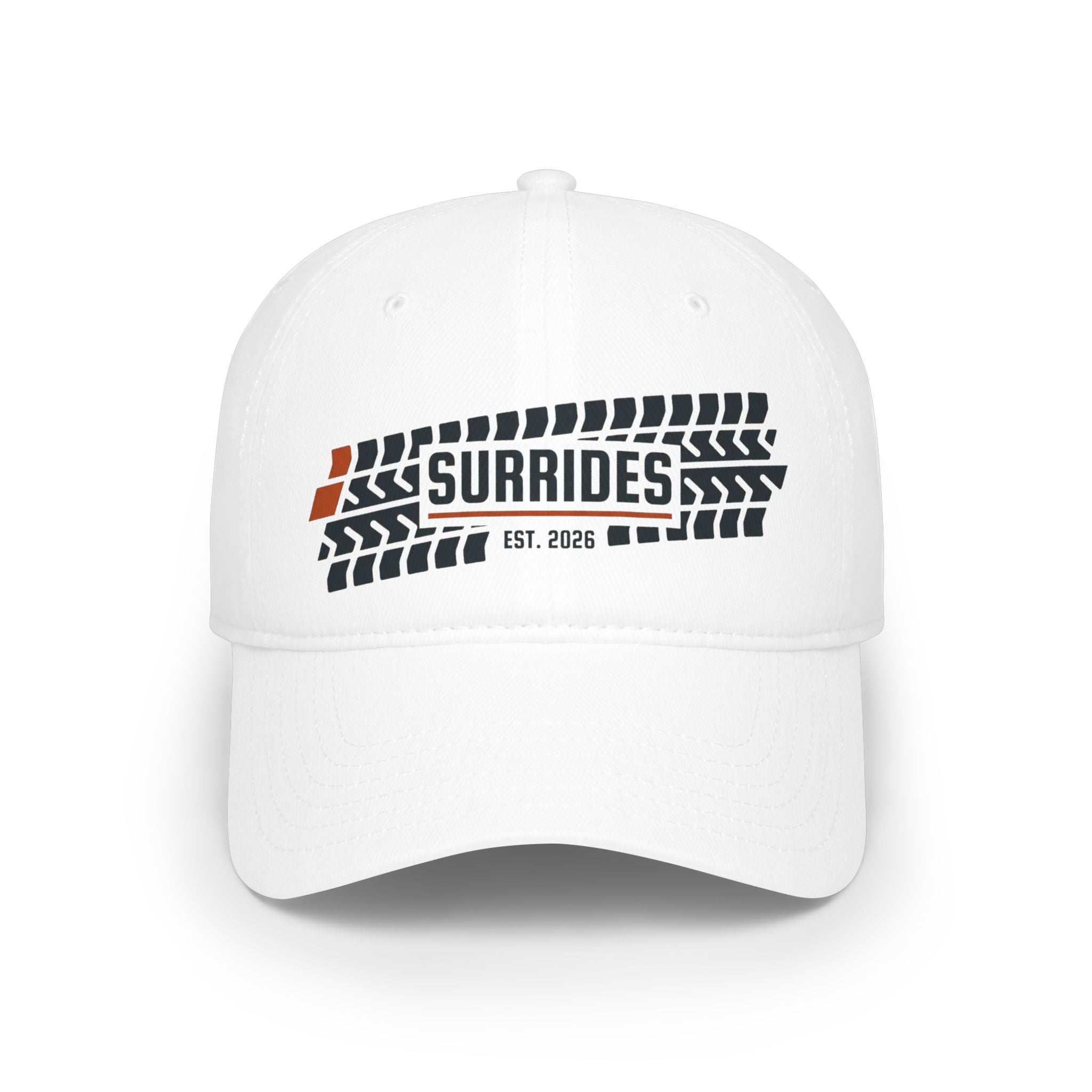 Surrides Tire-Tread Baseball Cap — 'Surrides Est. 2026' Low Profile Hat